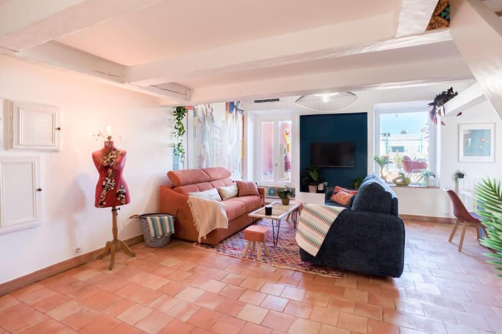 #48 Suite Jean Top Floor Terrace 5Min Walk Sea Ac Nice Exteriör bild